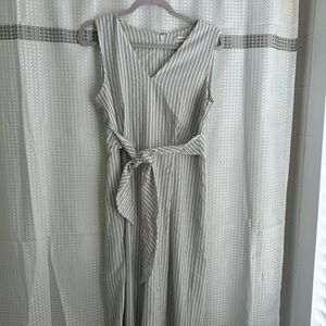 Striped Sleeveless Jumpsuit